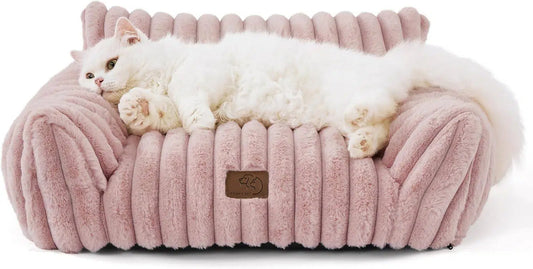🐈🐾Fluffy Cat Couch Bed - Cozy Indoor Pet Sofa